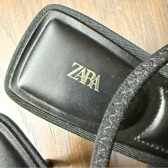 ZARA Black Slingback Pointed Toe Heels w/ Bow Detail | 2.8” Heel size 41 - Picture 8 of 12